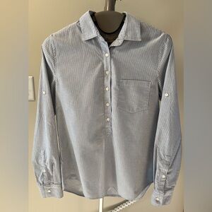 J.Crew Striped Button Pullover Shirt